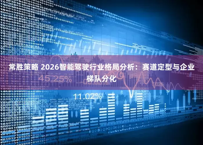 常胜策略 2026智能驾驶行业格局分析：赛道定型与企业梯队分化